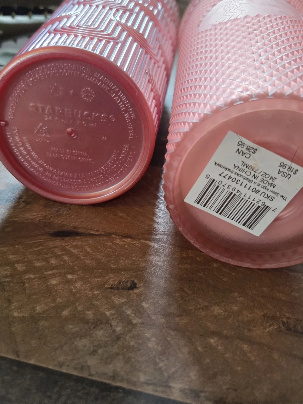 New STARBUCKS 24 Oz. Venti Cold '23 Mermaid Tumbler '22 Pink Lemonade Diamond - Picture 5 of 8
